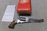 EARLY PRODUCTION STAINLESS RUGER OLD ARMY .45 PERC. REVOLVER IN BOX, MADE 1979. - 2 of 8