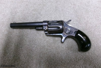 EXCEPTIONAL BLUE/CC NEW LINE .38 C.F. REVOLVER WITH SUPER RARE 4
