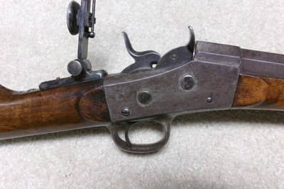 SPECIAL ORDER EARLY REMINGTON No.1 ROLLING BLOCK OCT. SPORTING RIFLE IN .44-77, #2XXX - Image 5 of 23