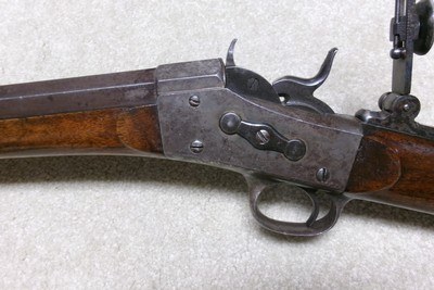 SPECIAL ORDER EARLY REMINGTON No.1 ROLLING BLOCK OCT. SPORTING RIFLE IN .44-77, #2XXX - Image 3 of 23