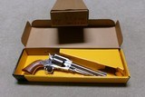 NEW IN BOX RUGER STAINLESS STEEL OLD ARMY .44 PERCUSSION REVOLVER.