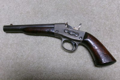 REMINGTON U.S. NAVY MODEL 1867 ROLLING BLOCK PISTOL, .50 CENTER FIRE, MADE EARLY 1870s