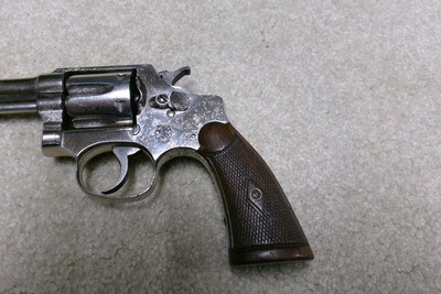 UNUSUAL S&W .32 REGULATION POLICE WITH RARE 6” BARREL AND FACTORY NICKEL, 1925-26 - Image 10 of 14