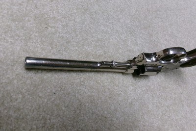 UNUSUAL S&W .32 REGULATION POLICE WITH RARE 6” BARREL AND FACTORY NICKEL, 1925-26 - Image 7 of 14
