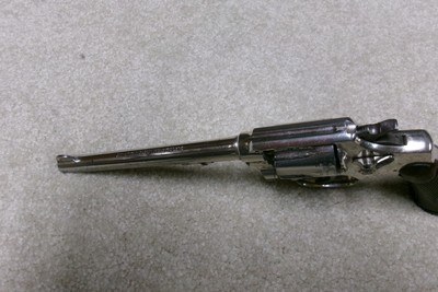 UNUSUAL S&W .32 REGULATION POLICE WITH RARE 6” BARREL AND FACTORY NICKEL, 1925-26 - Image 4 of 14