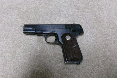 GREAT DEPRESSION ERA COLT 1908 .380 ACP AUTO PISTOL, #121XXX, MADE 1936