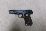 GREAT DEPRESSION ERA COLT 1908 .380 ACP AUTO PISTOL, #121XXX, MADE 1936