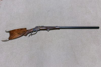 BEAUTIFUL CUSTOM LEFT HAND SCHUETZEN .32-40 HIGH WALL BY J. A. “BO” CLERKE.