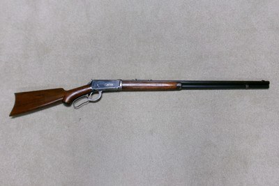 VERY FINE SPECIAL ORDER 1894 .38 55 PISTOL GRIP OCTAGON RIFLE, #514XXX, MADE 1911