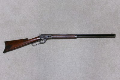 EARLY FIRST YEAR PRODUCTION MARLIN 1889 .38-40 OCTAGON RIFLE, #27XXX, MADE 1889