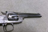 SELDOM SEEN S&W MODEL 1891 SINGLE ACTION .38 S&W CAL. REVOLVER, 5”, #6XXX, MADE 1890s. - 14 of 16