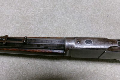 SPECIAL ORDER EARLY 2ND MODEL 1876, 45-60, 26” OCT., 1/2 MAG, SGB, #9XXX, SHIPPED 1879. - Image 6 of 21