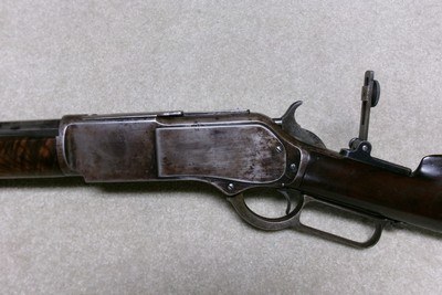 SPECIAL ORDER EARLY 2ND MODEL 1876, 45-60, 26” OCT., 1/2 MAG, SGB, #9XXX, SHIPPED 1879. - Image 4 of 21