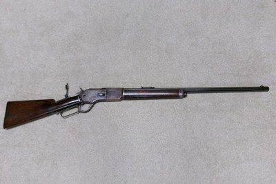 SPECIAL ORDER EARLY 2ND MODEL 1876, 45-60, 26” OCT., 1/2 MAG, SGB, #9XXX, SHIPPED 1879.