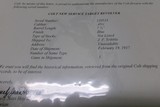 COLT NEW SERVICETARGET MODEL, .45 COLT, FACTORY LETTEER, #120XXX, SHIPPED 1917. - 15 of 15
