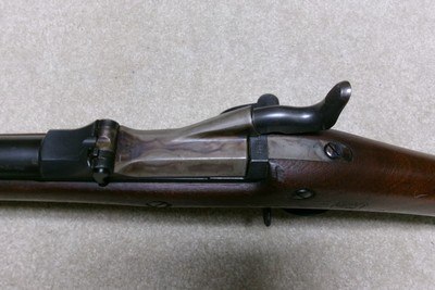  UNISSUED CONDITION 1884 TRAPDOOR SPRINGFIELD, .45-70 RIFLE,SHARP 1886 CARTOUCHE - Image 6 of 25