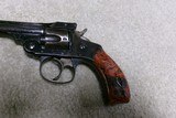 EARLY ANTIQUE S&W .32 DOUBLE ACTION 4TH MODEL, MOTTLED RED GRIPS, #65XXX, MADE 1880s - Image 10 of 15