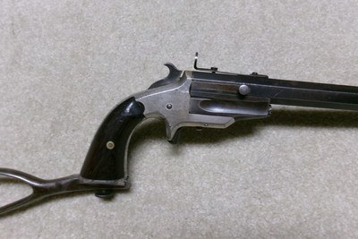 SCARCE FRANK WESSON 1870 MEDIUM FRAME POCKET RIFLE, .22RF, #2XX, MADE 1870-1893. - Image 3 of 22