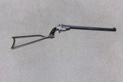 SCARCE FRANK WESSON 1870 MEDIUM FRAME POCKET RIFLE, .22RF, #2XX, MADE 1870-1893. - Image 1 of 22