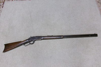 1873 2nd MODEL .44-40 WITH EXTRA LONG 28” ROUND BARREL, LETTER, #76XXX, SHIPPED 1881. - Image 1 of 20
