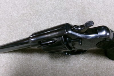 VERY FINE NEW SERVICE REVOLVER IN .45 COLT WITH 5 1/2” BARREL, #113XXX, MADE 1916 - Image 5 of 15
