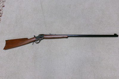 FANTASTIC CASE COLOR & BLUE WINCHESTER 1885 HIGHWALL IN .45-90 - Image 1 of 21