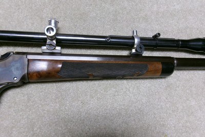 GORGEOUS CUSTOM WINCHESTER LOWALL OFFHAND/SCHEUTZEN, .22LR, UNERTL 10X SCOPE. - Image 8 of 21