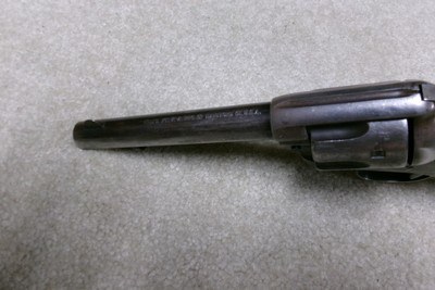 EXCEPTIONALLY RARE PRE-1899 ANTIQUE BISLEY IN SCARCE .38 COLT CALIBER, 5 1/2”, LETTER - Image 4 of 16
