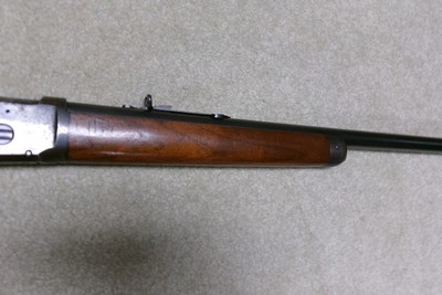 SPECIAL ORDER 1894 .38-55 RIFLE, ROUND BARREL, HALF-MAGAZINE, #397XXX, MADE 1908 - Image 9 of 21