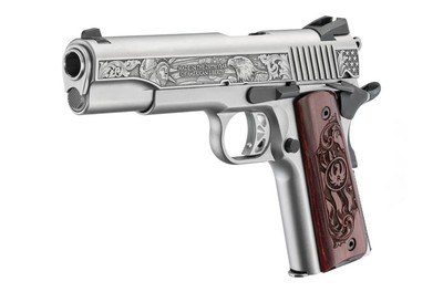 Ruger 16707 SR1911 250th Anniversary 45 8+1 5in Stainless LIMITED ENGRAVED EDITION - Image 5 of 6