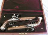 US Historical Society George Washington Silver Mounted Flintlock Pistols - 1 of 16