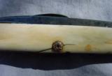 Elegant 18th Century Ivory handled w/ gold escucheons folding knife, fork, spoon, corkscrew knife - 4 of 15