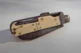 18th Century very ornate and unusual 14-blade/implement engraved folding knife with ivory handles - 7 of 14