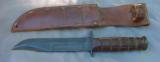 WWII USMC Ka-Bar MK II fighting knife with original leather sheath Fine Condition - 2 of 8