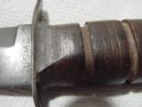 WWII USMC Ka-Bar MK II fighting knife with original leather sheath Fine Condition - 4 of 8