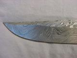 Antonio Banderas Custom Made Damascus Steel large bowie knife & leather sheath new condition. - 3 of 10