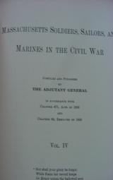 6 of the 8 volume set Massachusetts Soldiers, Sailors and Marines During the Civil War plus Index (Vol II and VI missing).
- 12 of 15