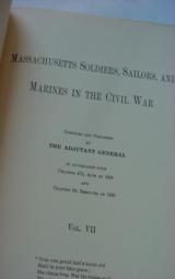 6 of the 8 volume set Massachusetts Soldiers, Sailors and Marines During the Civil War plus Index (Vol II and VI missing).
- 14 of 15