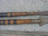 Collection 5 Antique 19th Century African spears and one trident - 5 of 14