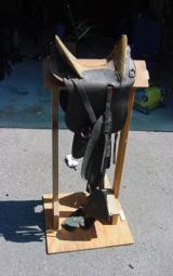 Civil War McClellen cavalry saddle complete with stirrups, carbine socket and link strap.This is a very solid and nice condition Civil War McClellen - 1 of 15