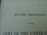 Revised US Army Regulations 1861 edition, printed 1862 with name of Officer and unit written on title page - 3 of 5