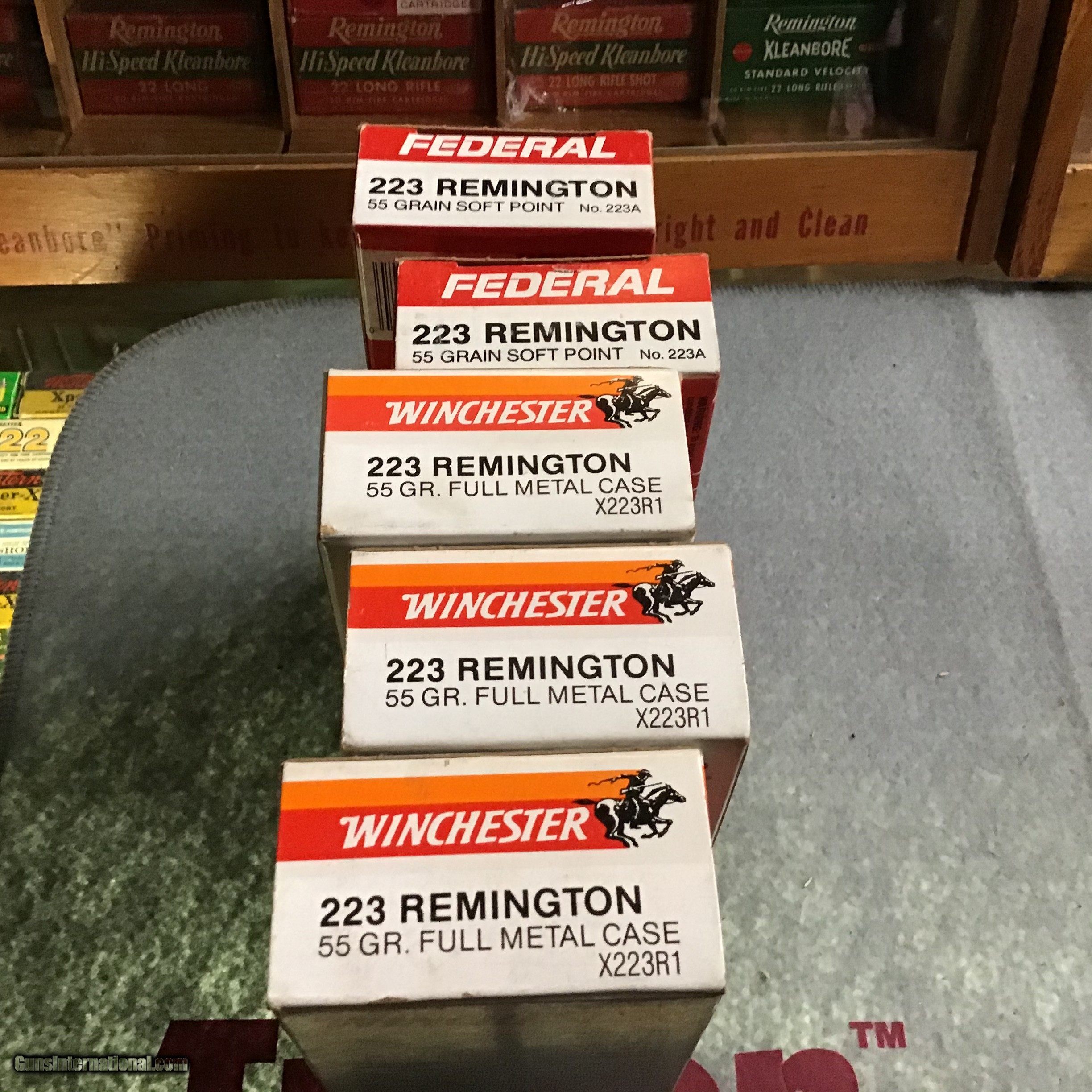 Winchester 223 55 grain Full Metal Case & Federal 223 55 grainSoft ...