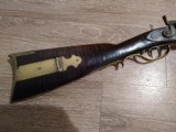 Beautiful .40 Caliber Original Pennsylvania Kentucky Rifle with Silver Inlays, Tiger Striped Full Stock - 2 of 15