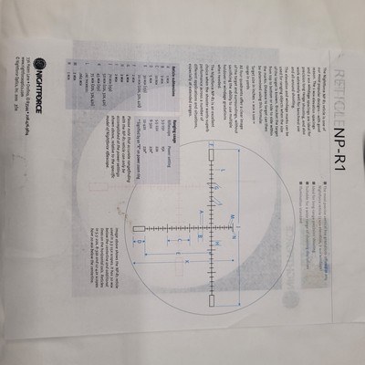 Night Force 3.5-15x50 NPR-1 reticle - Image 10 of 10