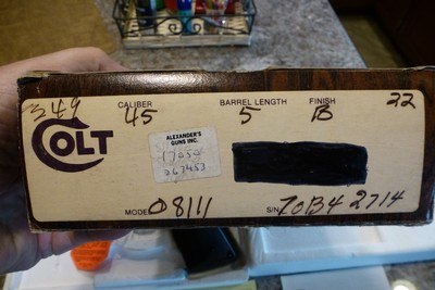 Rare Colt 1911 70 series Combat Governmentmodel .45 ,Beautiful Colt royal blue ,. Mint in box w/all paperwork test fired only - Image 3 of 15