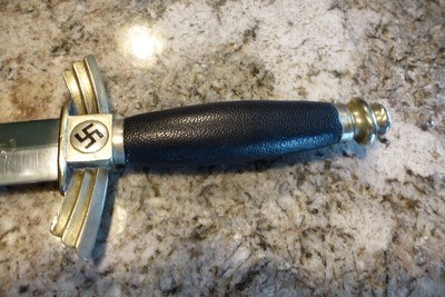 Original WW2 Nazi Germany SMF Glider Pilot dagger with scabbard+hanger Exc cond - Image 3 of 15