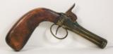 Percussion Pistol with solid brass octagonal 4 1/4