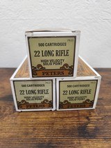 Vintage Peters 22lr ammo -3 bricks 1500rds 30 boxes - 3 of 4