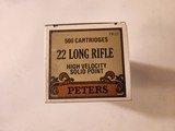 Vintage Ammo Peters 22lr -1 bricks 500rds 10 boxes 50rds each - 3 of 3