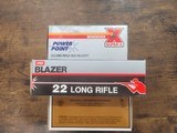 Vintage 22 long rifle- ! Brick CCI Blazer, 1 Brick Peters, 1 Brick Winchester Power Point. 3 Bricks total - 3 of 3